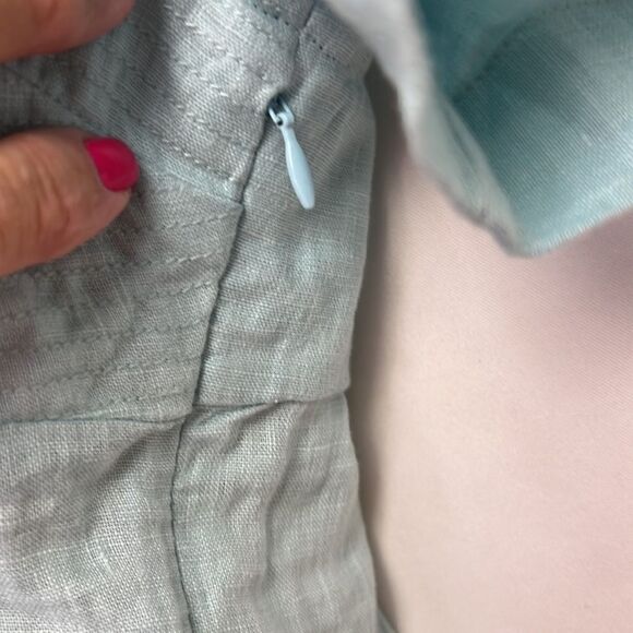 Madewell Blue Heron Linen Square-Neck Mini Dress NWT - Picture 9 of 16